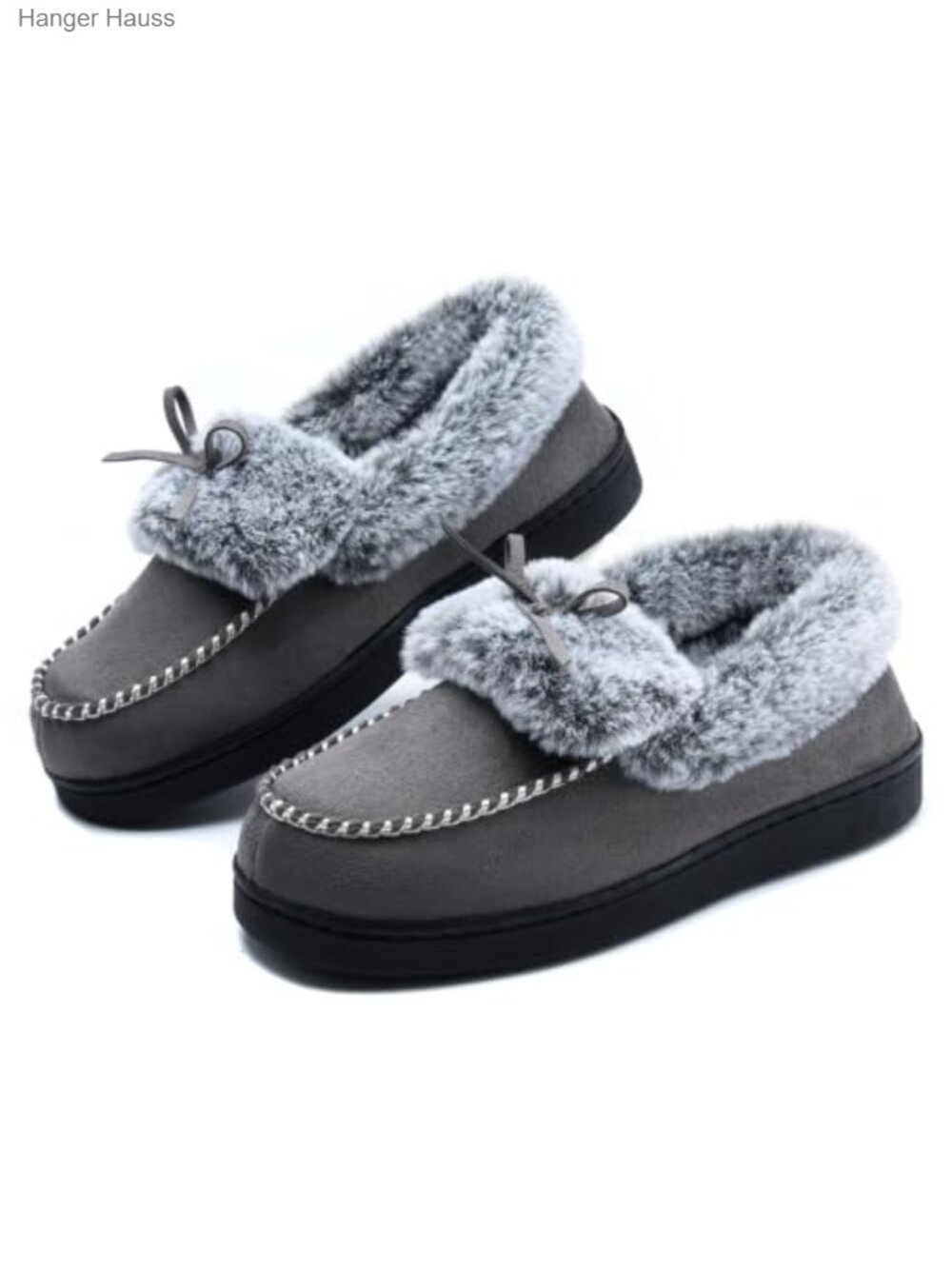 Fuzzy Warm Mocc Memory Foam Faux Fur Lined Suede